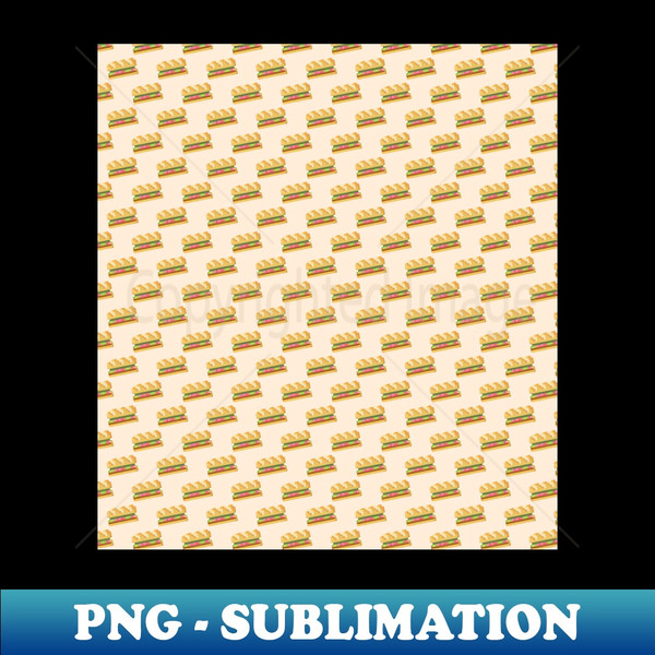 Sub Sandwich Pixel Pattern Illustration Print - Professional Sublimation Digital Download - Perfect for Sublimation Art