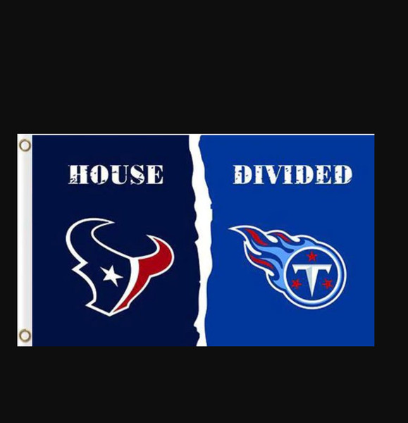 Houston Texans and Tennessee Titans Divided Flag 3x5ft.png