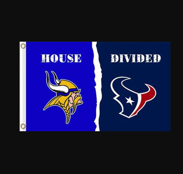 Minnesota Vikings and Houston Texans Divided Flag 3x5ft.png