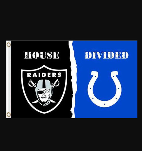 Las Vegas Raiders and Indianapolis Colts Divided Flag 3x5ft.png