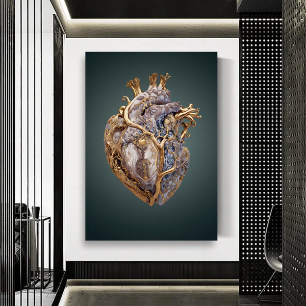Resurrection heart canvas , Heart painting , Heart painting , Heart Wall Art , Spiritual painting , Love painting , Posters of heart.jpg