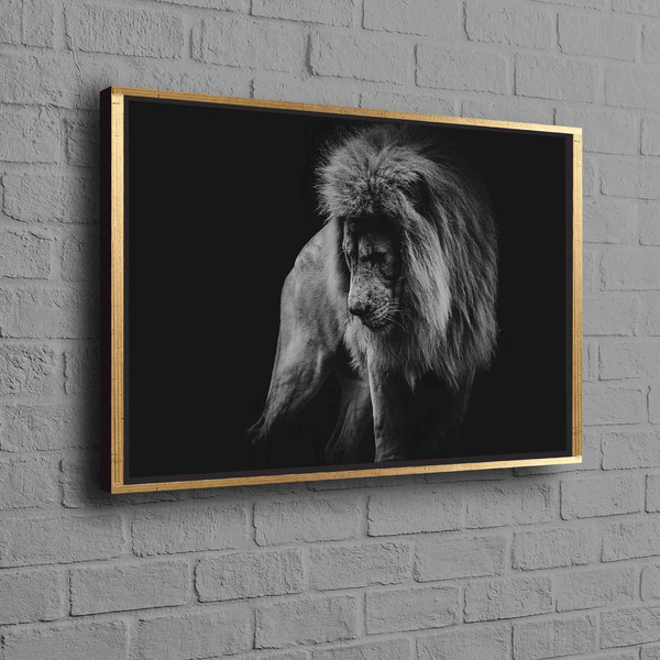 African Lion Canvas, Lion Photo Canvas, Portrait of a African Lion Art, Animal Canvas Art, Lion Artwork, Animalistic Wall Art, Loft Wall Art.jpg