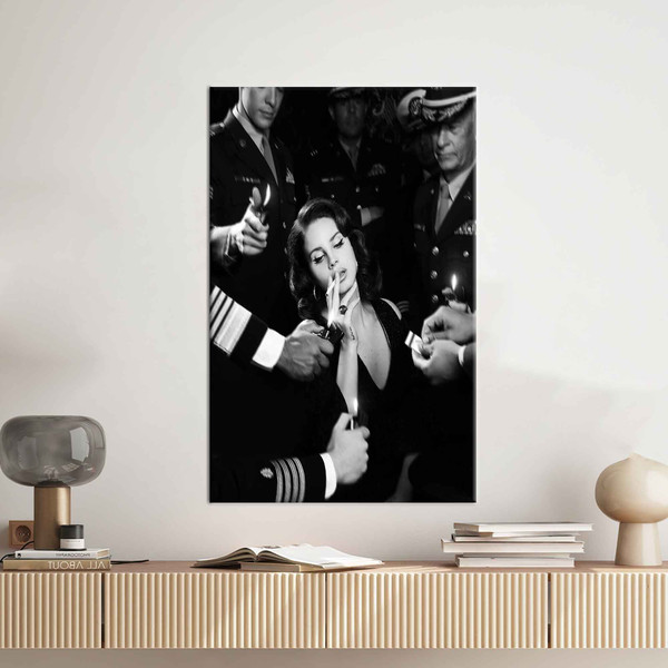 Monica Bellucci, Smoking Woman Artwork, Famous Canvas, Monica Bellucci Smoking Canvas, Trendy Artwork, Modern Printed, Vogue Canvas,.jpg