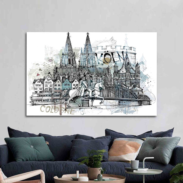 Mural Art, Glass Printing, Glass Art, View Glass Wall Art, Koln Landscape Tempered Glass, City Landscape Glass, Cityscape Wall Decor,.jpg