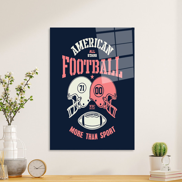 Glass Wall Art Modern,American Football Glass Wall Art,Glass Wall Decor,Wall Art,Helmet Poster,Motivational Glass Art,.jpg