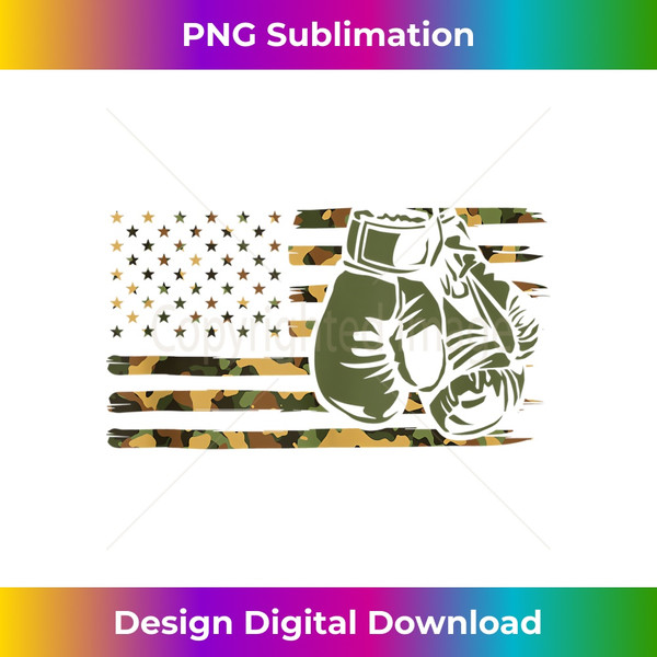 Camo Boxing USA Flag for Boxer - American Flag Boxing Tank Top - Artistic Sublimation Digital File