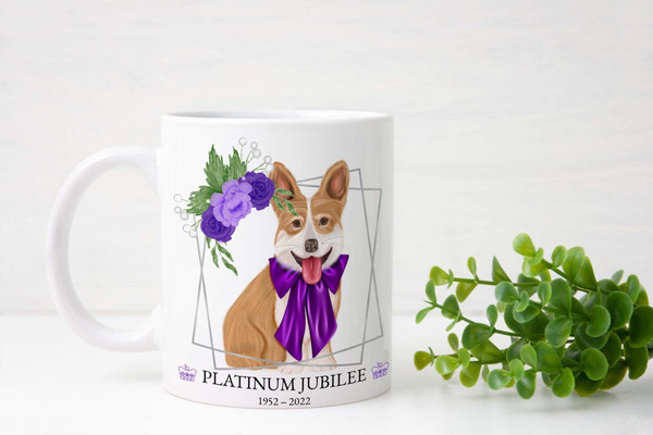 Mug & Coaster Gift Set Platinum Jubilee Queen Elizabeth Corgi Keepsake Tea Gift.jpg