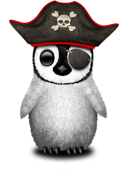 Cute Baby Penguin Pirate .png