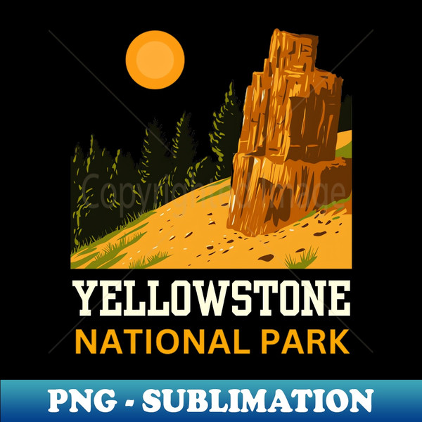 Yellowstone National Park Hiking Adventure Nature Explore - Special Edition Sublimation PNG File