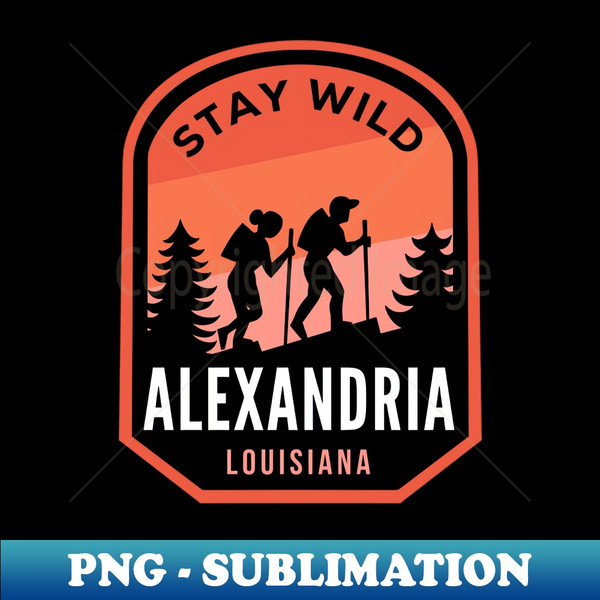 Alexandria Louisiana Hiking in Nature - Premium PNG Sublimation File