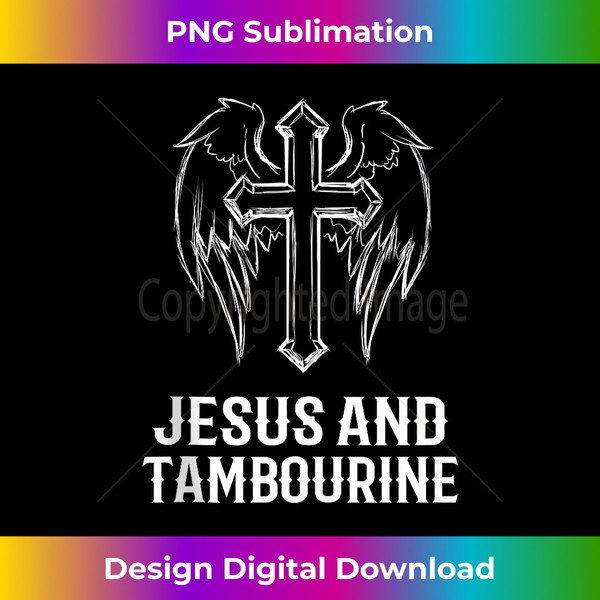 JF-20231219-14351_Tambourinists  Jesus and Tambourine  Christian Tambourine Tank Top.jpg