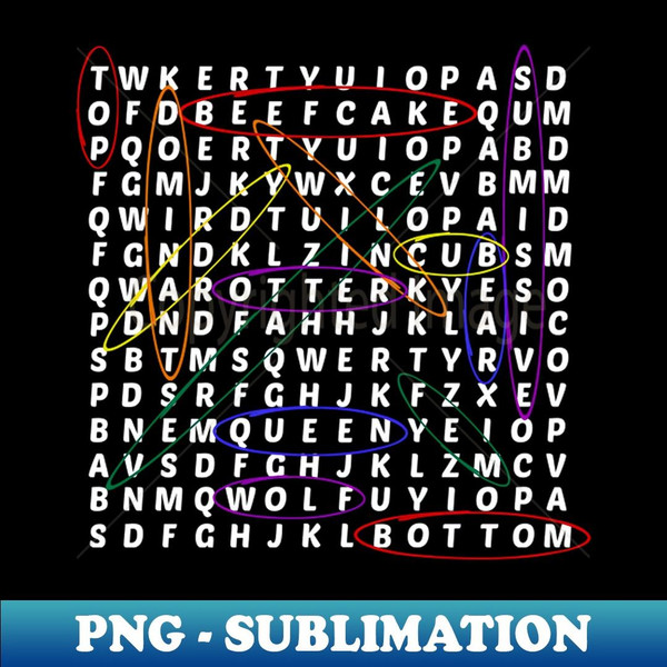 Funny Gay LGBTQ Adult Naughty Humor Slang Crossword Puzzle - Modern Sublimation PNG File