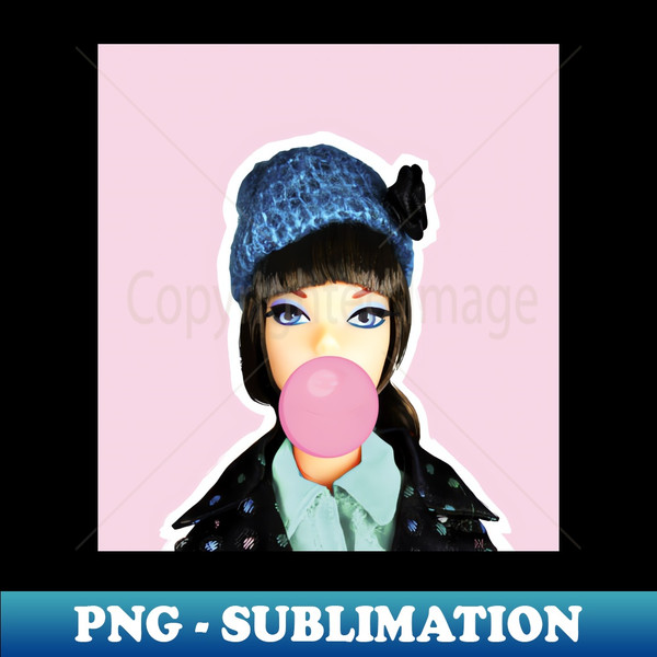 POP! Doll with Blue Hat - Stylish Sublimation Digital Download