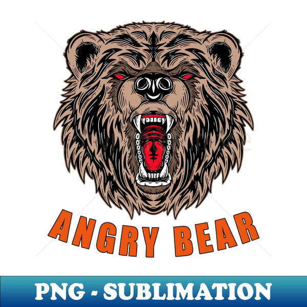 Angry Bear - Sublimation-Ready PNG File