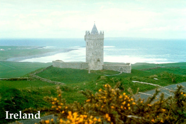 Castles Of Ireland County Clare Doonagore Castle Irish Travel Poster Repro.jpg