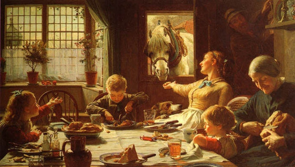 Horse One Of The Family Window Dinner Painting By Cotman On Canvas Repro Small.jpg