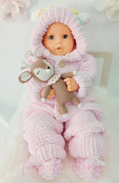 Pink Hooded Elegant Deer Baby Girl Winter Clothes and Booties (10).jpg