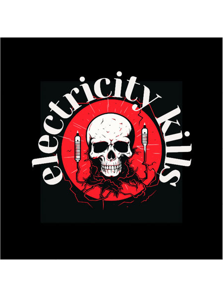 electricity kills skull graphic print.png