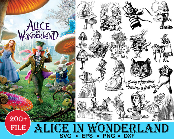 Alice in Wonderland Clipart Alice Clip Art Watercolor Alice Adventures Mad Hatter Tea Party Eat Me Drink Me White Rabbit Key Illustration.jpg