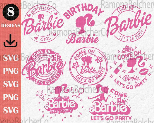 Barbie PNG Bundle, Barbie Best Day Ever Png, Barbie The Movie Png, Pink Doll Png, Pink Girl Png, Sticker Barbie, Sublimation Design.jpg