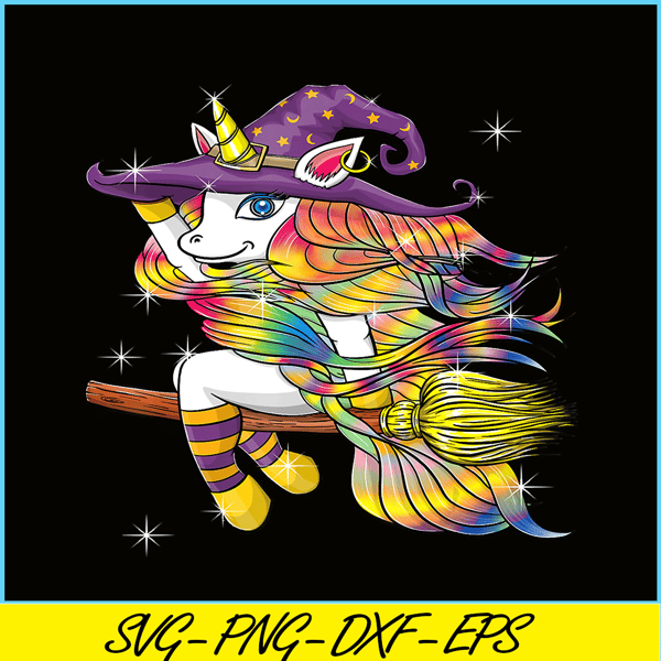 PNG14102359-Funny Halloween Outfit Gift - Flying Unicorn Witch T-Shirt Png.png