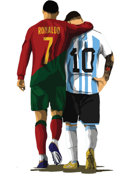 Messi Ronaldo Chit Chat Illustration Active .png