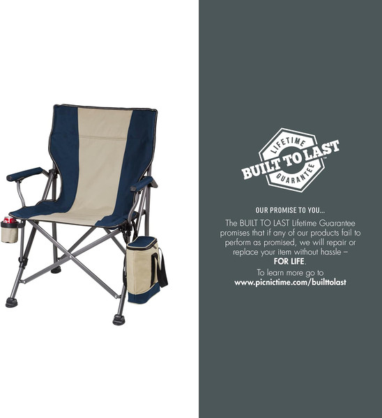 PICNIC TIME Outlander XL Camping Chair with Cooler, Heavy Duty Beach Chair, Outdoor Chair, 400 lb weight capacity, (Blue)-6.jpg