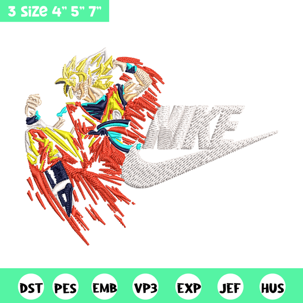 Son Goku Nike Embroidery design, Dragon ball Embroidery, Nike design, anime shirt, Embroidery file, Instant download..jpg