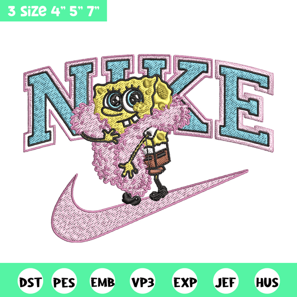 Spongebob pink nike Embroidery Design, Nike Embroidery, Brand Embroidery, Embroidery File, Logo shirt, Digital download.jpg