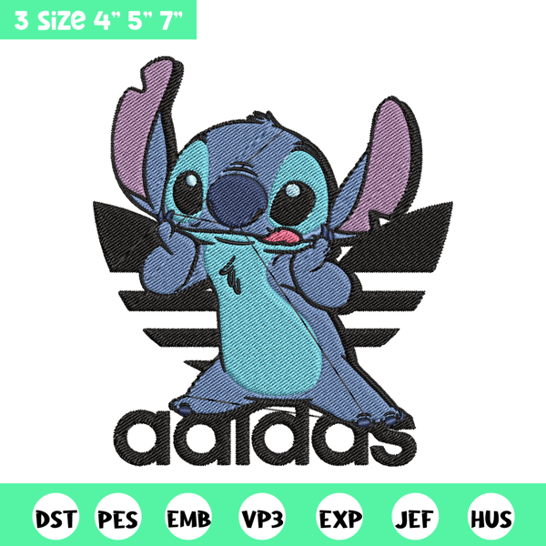 Stitch adidas Embroidery Design, Adidas Embroidery, Embroidery File, Brand Embroidery, Logo shirt, Digital download.jpg