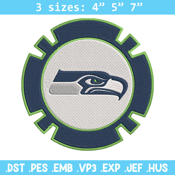 Seattle Seahawks Poker Chip Ball embroidery design, Seattle Seahawks embroidery, NFL embroidery, logo sport embroidery..jpg