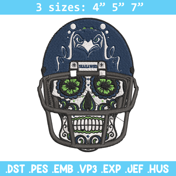 Seattle Seahawks Skull Helmet embroidery design, Seattle Seahawks embroidery, NFL embroidery, logo sport embroidery..jpg
