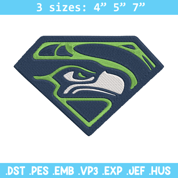 Seattle Seahawks Superman Symbol embroidery design, Seattle Seahawks embroidery, NFL embroidery, logo sport embroidery..jpg