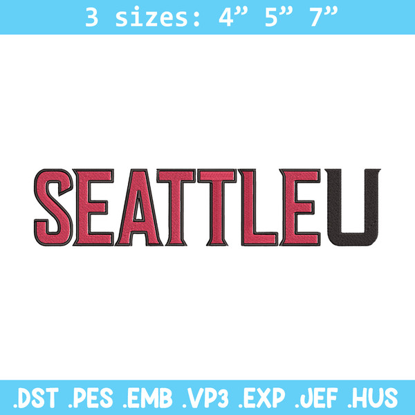 Seattle University logo embroidery design, NCAA embroidery, Embroidery design,Logo sport embroidery,Sport embroidery.jpg