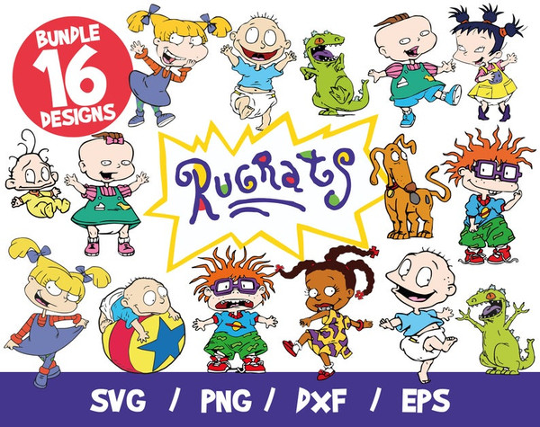 Rugrats Bundle SVG ClipArt Vector PNG DXF Eps Vinyl Cricut Tommy Chuckie Nickelodeon.jpg