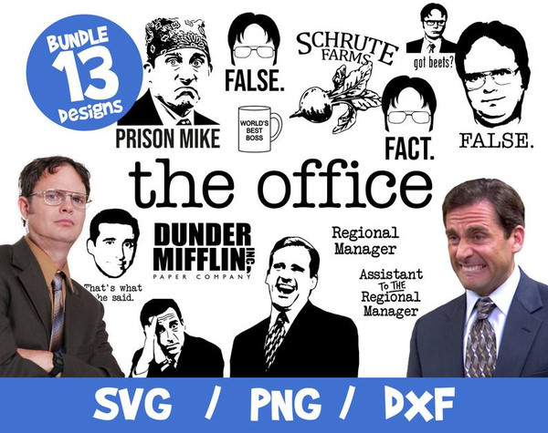 The Office SVG 55 Files Bundle Cricut Silhouette Dunder Mifflin Schrute Farms Cut File Michael Scott.jpg