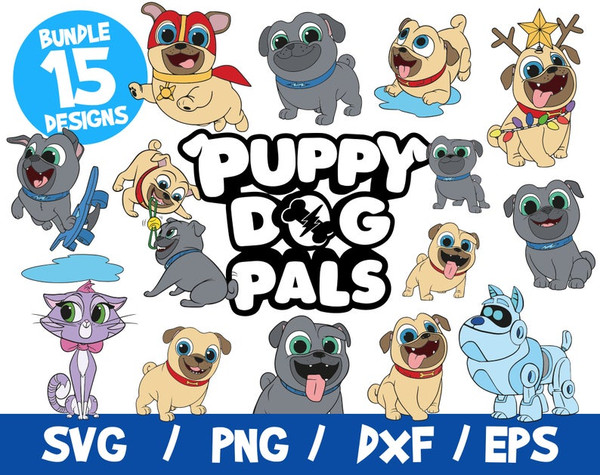 Puppy Dog Pals SVG Bundle Bingo Rolly Cricut Vector Cut File Layered Disney Kids Clipart Dxf.jpg