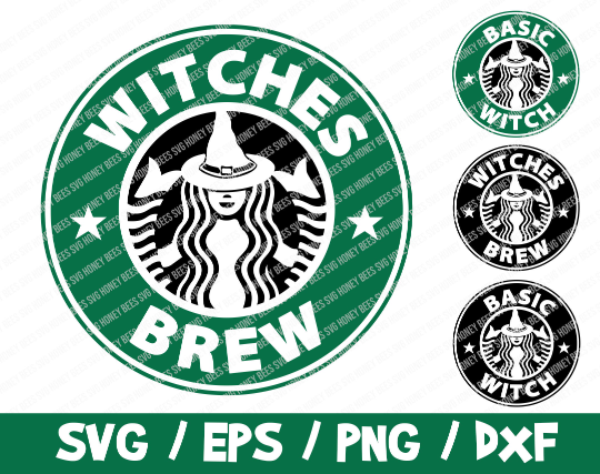 Witches Brew Bundle SVG Basic Clipart DIY Coffee Cup Starbucks Vinyl Lover Halloween Funny Logo.png