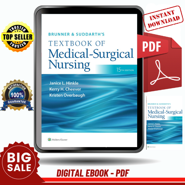 Brunner & Suddarth's Textbook of Medical-Surgical Nursing by Dr. Janice L Hinkle PhD RN CNRN - Instant Download, Etextbook, Digital Books PDF book, E-book, Eboo