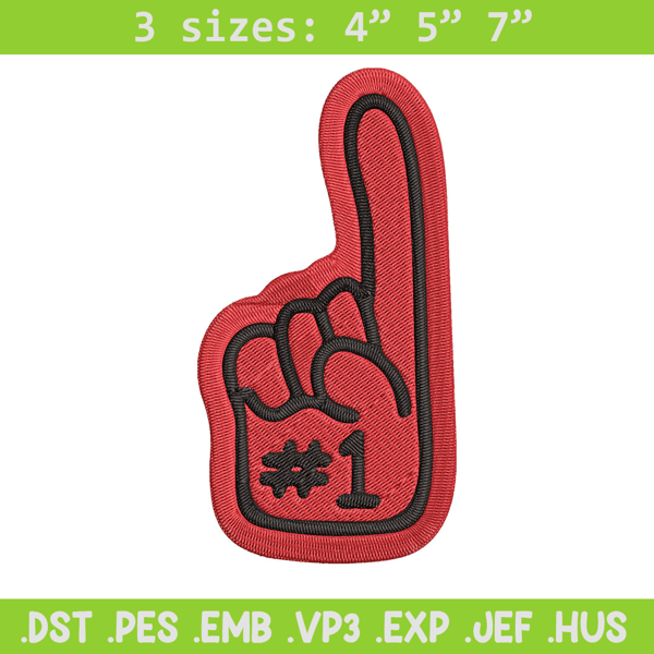 Tampa Bay Buccaneers Foam Finger embroidery design, Buccaneers embroidery, NFL embroidery, logo sport embroidery..jpg