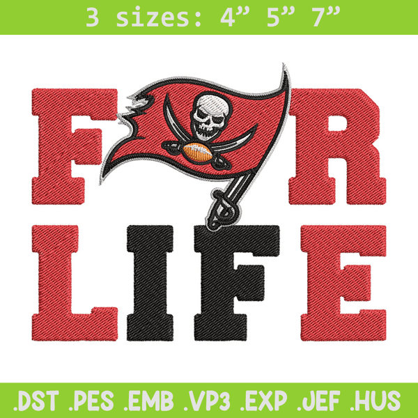 Tampa Bay Buccaneers For Life embroidery design, Buccaneers embroidery, NFL embroidery, logo sport embroidery..jpg