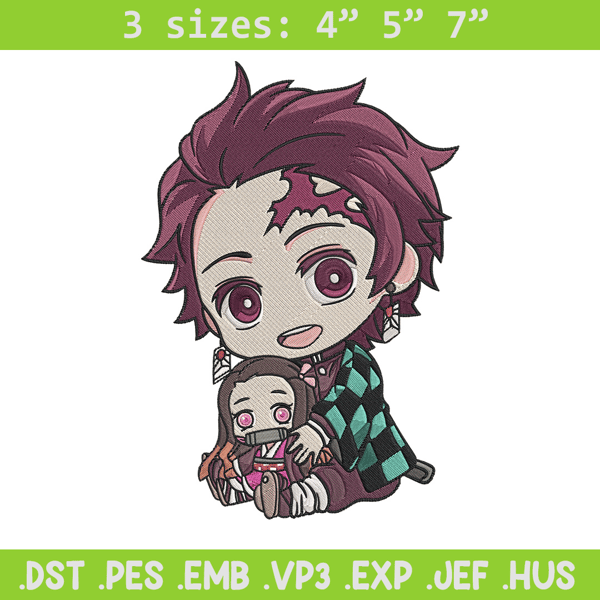 Tanjiro chibi Embroidery Design, Demon slayer Embroidery, Embroidery File, Anime Embroidery,Anime shirt,Digital download.jpg