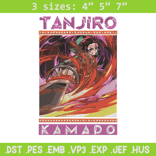 Tanjiro kamado Embroidery Design, Demon slayer Embroidery,Embroidery File,Anime Embroidery, Anime shirt,Digital download.jpg