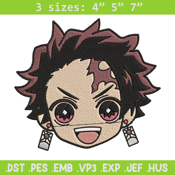 Tanjiro sticker Embroidery Design, Demon slayer Embroidery, Embroidery File, Anime Embroidery, Digital download.jpg