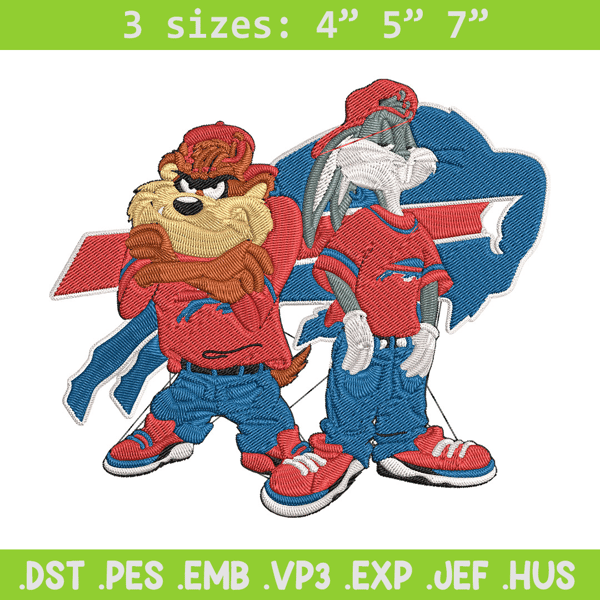 Taz And Bugs Kriss Kross Buffalo Bills embroidery design, Buffalo Bills embroidery, NFL embroidery, sport embroidery..jpg