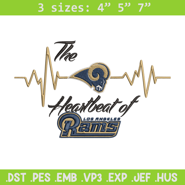 The heartbeat of Los Angeles Rams embroidery design, Los Angeles Rams embroidery, NFL embroidery, logo sport embroidery..jpg