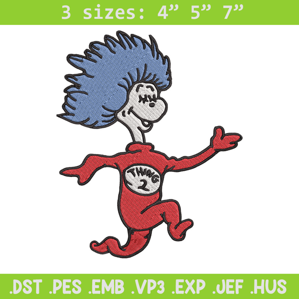 Thing 2 Embroidery Design, Dr seuss Embroidery, Embroidery File, logo shirt, Embroidery design, Digital download.jpg