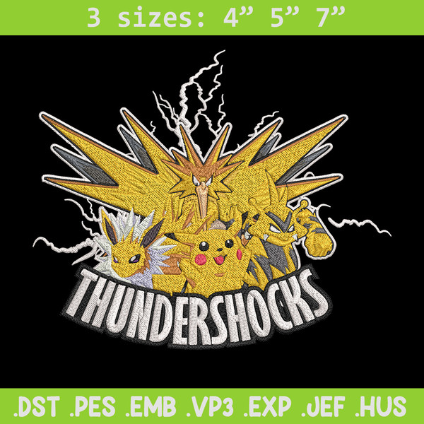 Thundersocks Embroidery Design, Pokemon Embroidery, Embroidery File, Anime Embroidery, Anime shirt, Digital download..jpg