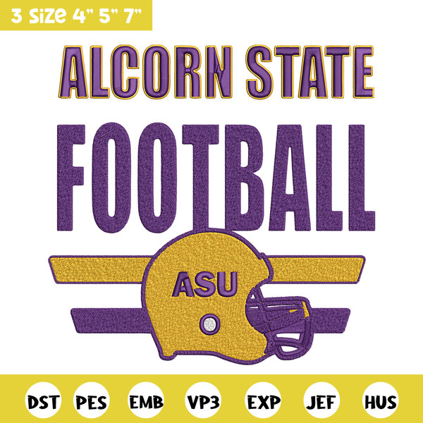 Alcorn State logo embroidery design,NCAA embroidery,Sport embroidery,logo sport embroidery,Embroidery design.jpg
