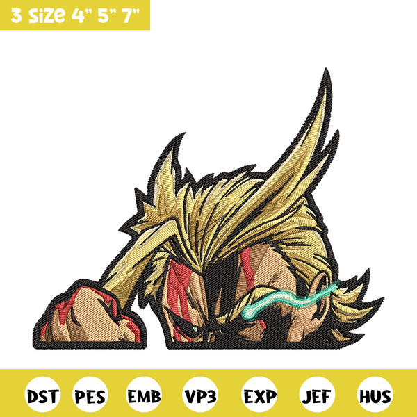 All Might Embroidery Design, Mha Embroidery, Embroidery File, Anime Embroidery, Anime shirt, Digital download.jpg